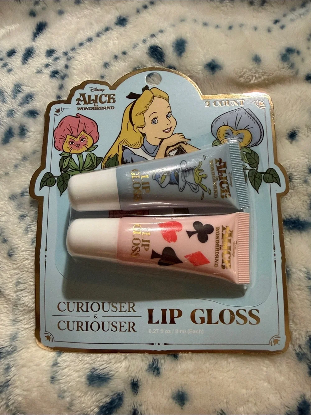 Disney Alice in Wonderland Lip Gloss & Balm Set - Light Blue, Pink, Purple